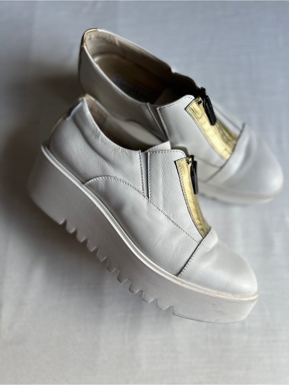 Marco Moreo White Label Zip Platform Wedge Shoes | EU 39.5 US 9.5